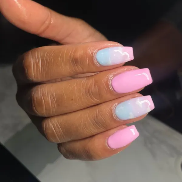 Pastel aura nails