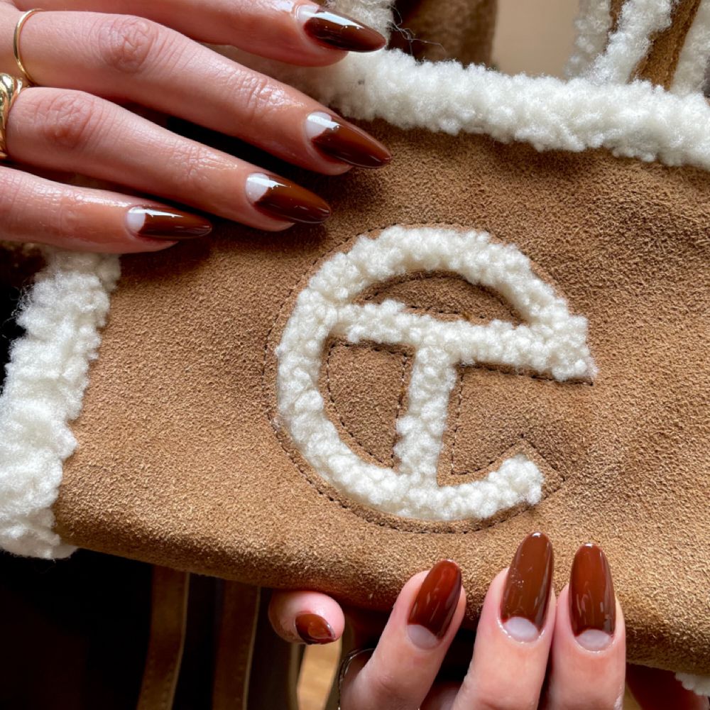 Brown nail art