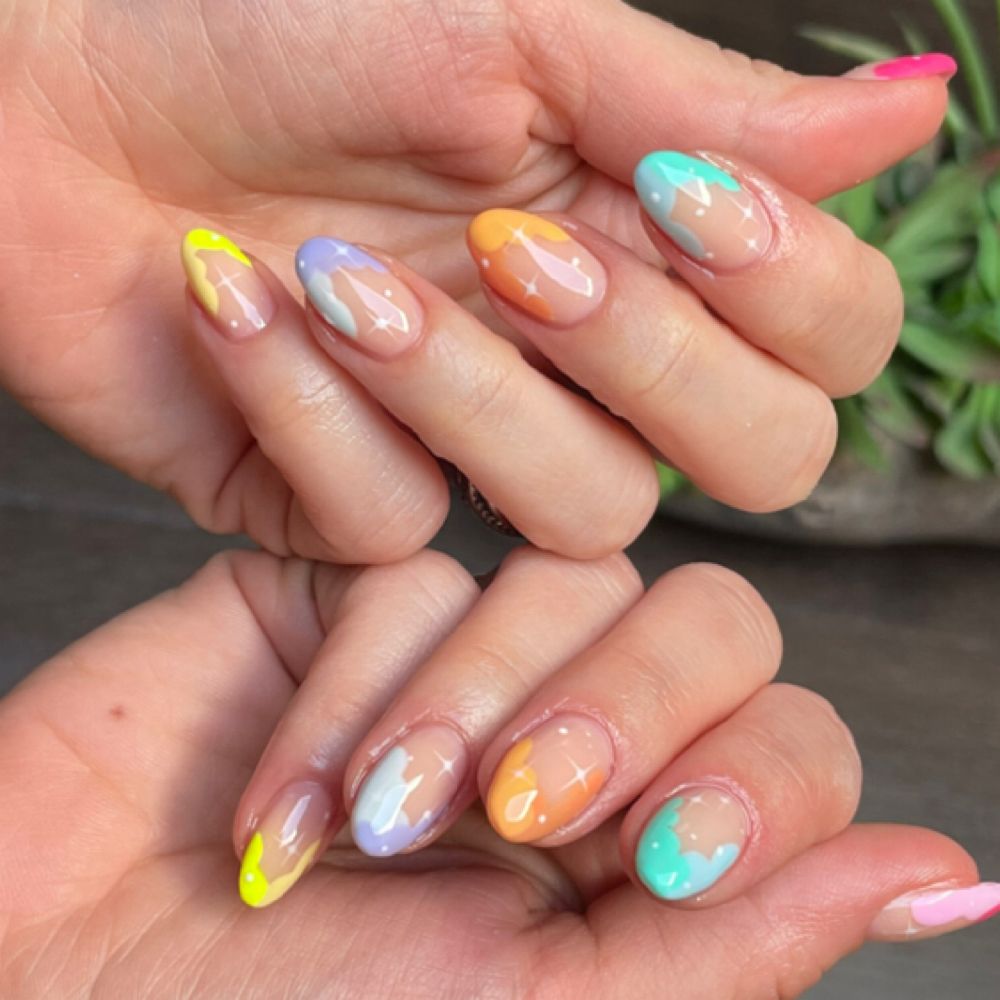 Sunset French tips